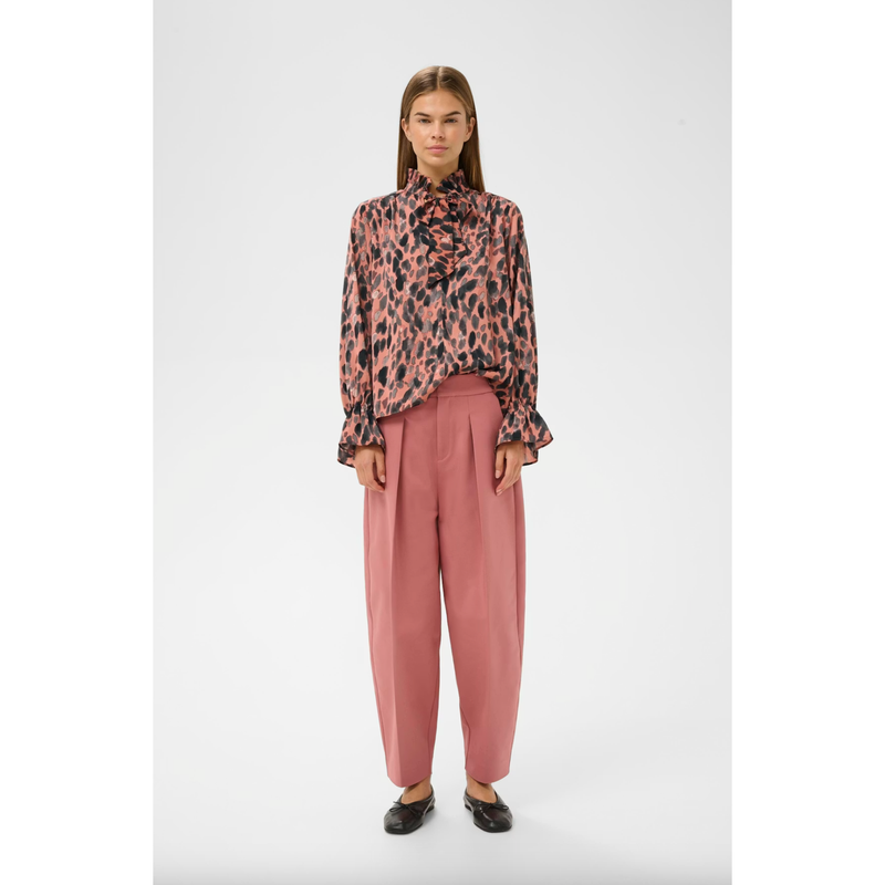 GracieIW Printed Blouse Pink Leopard