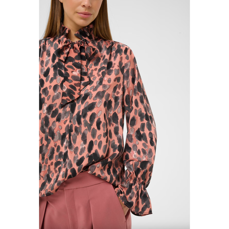 GracieIW Printed Blouse Pink Leopard