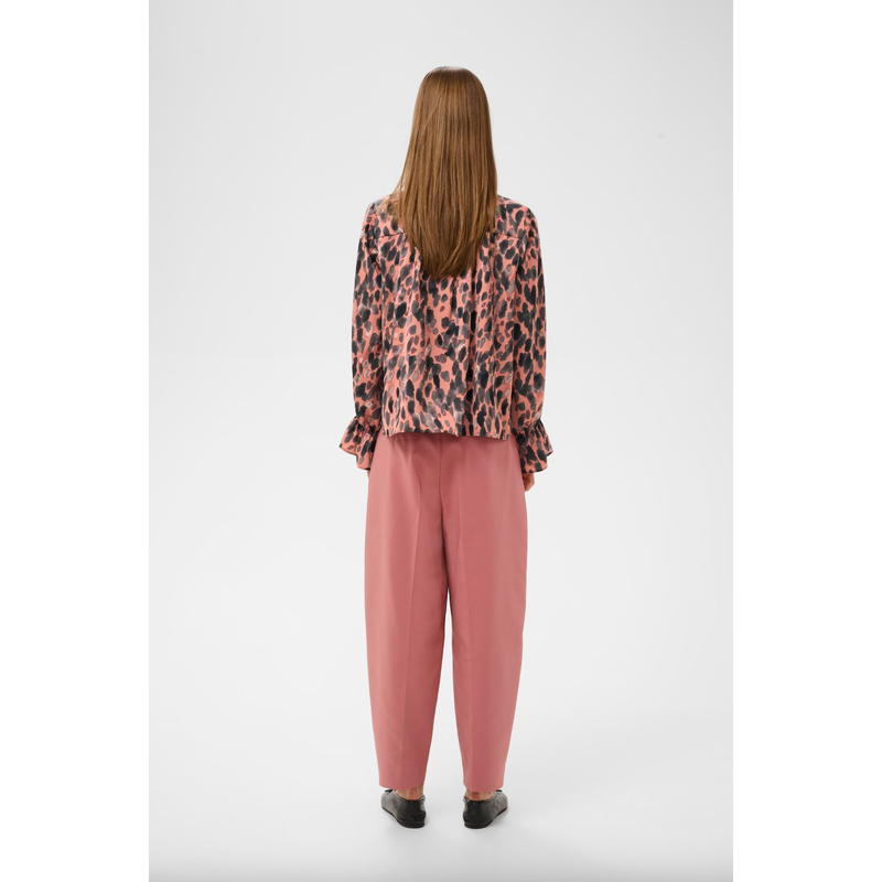 GracieIW Printed Blouse Pink Leopard