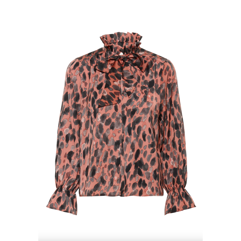 GracieIW Printed Blouse Pink Leopard