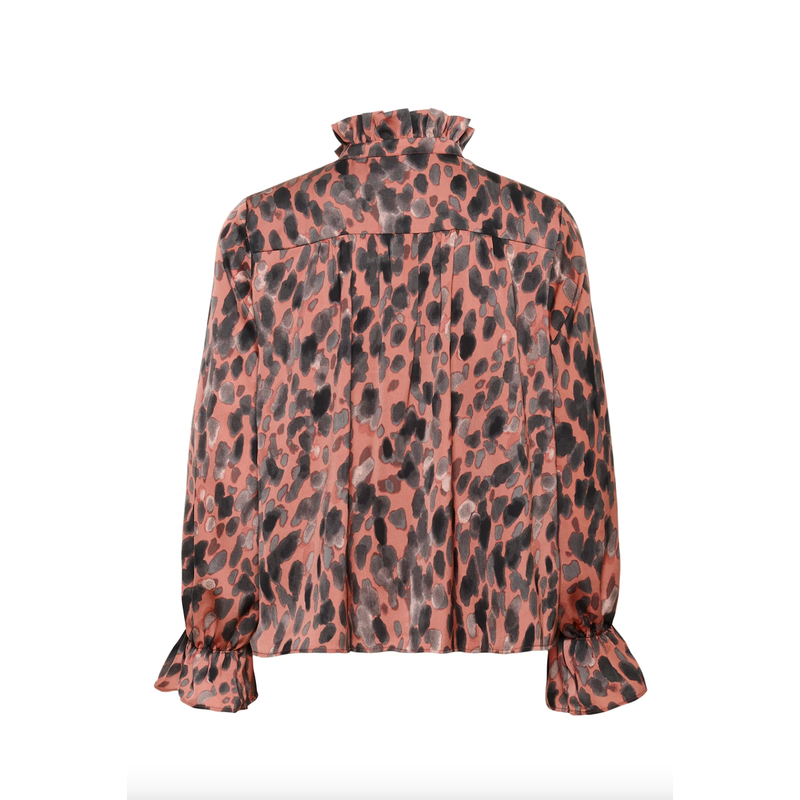 GracieIW Printed Blouse Pink Leopard