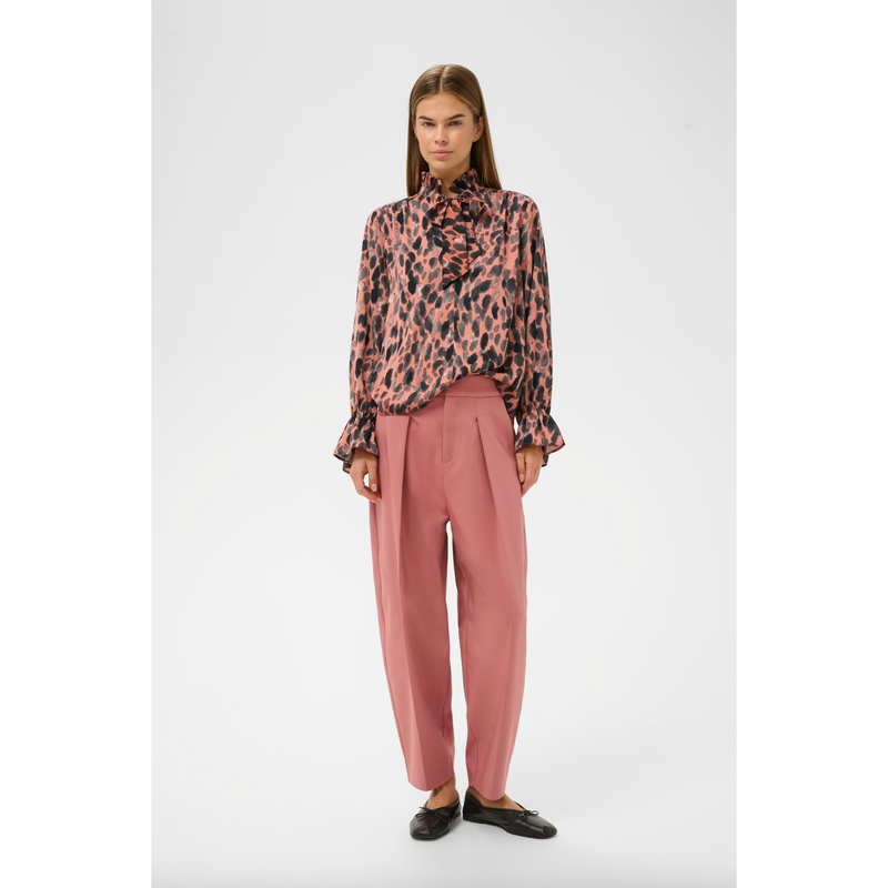 GracieIW Printed Blouse Pink Leopard