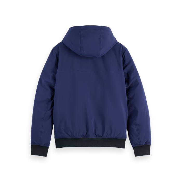 Hooded Softshell Padded Jacket Navy