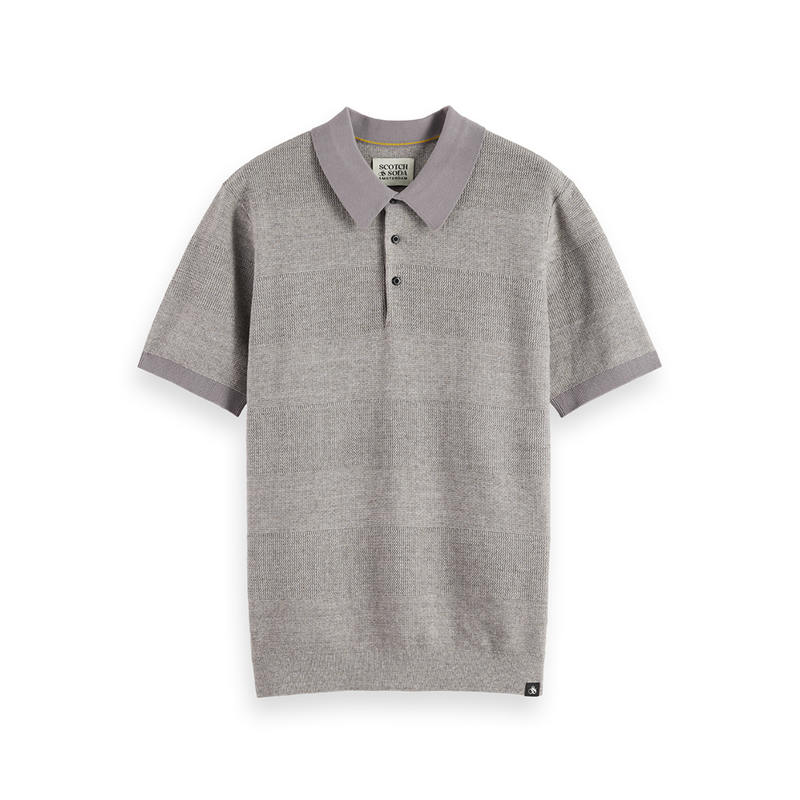 Striped Polo Grey
