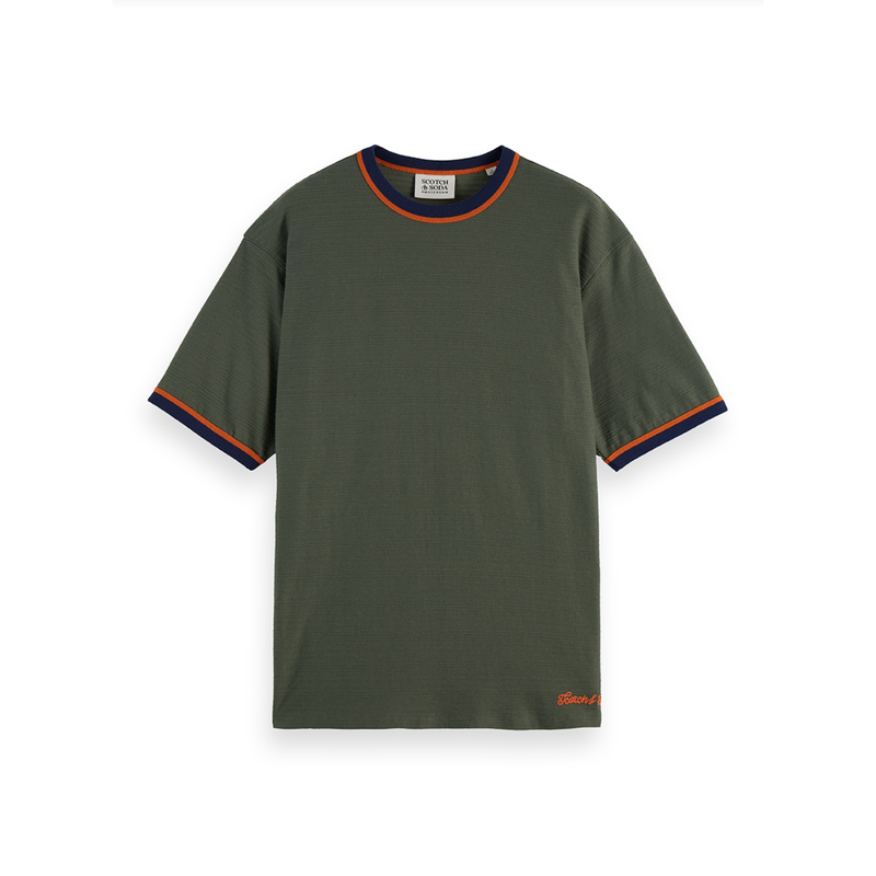 Bound Neckline Tee Green