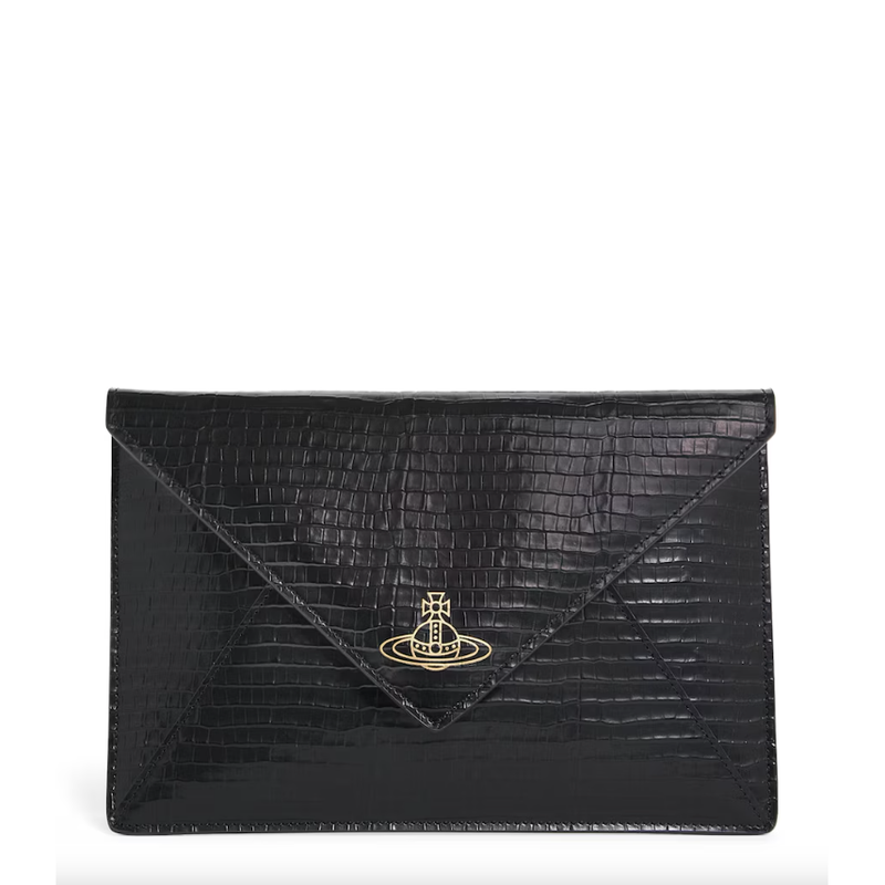 Envelope Orb Clutch Black