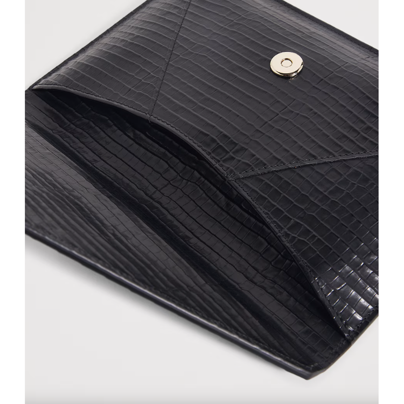Envelope Orb Clutch Black