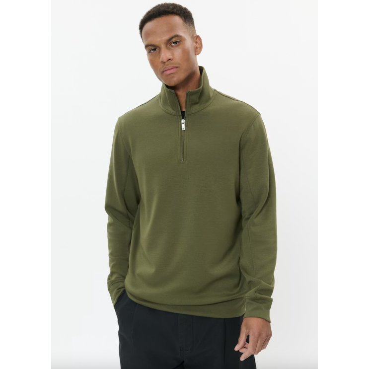 Kade Zip Sweatshirt Olive