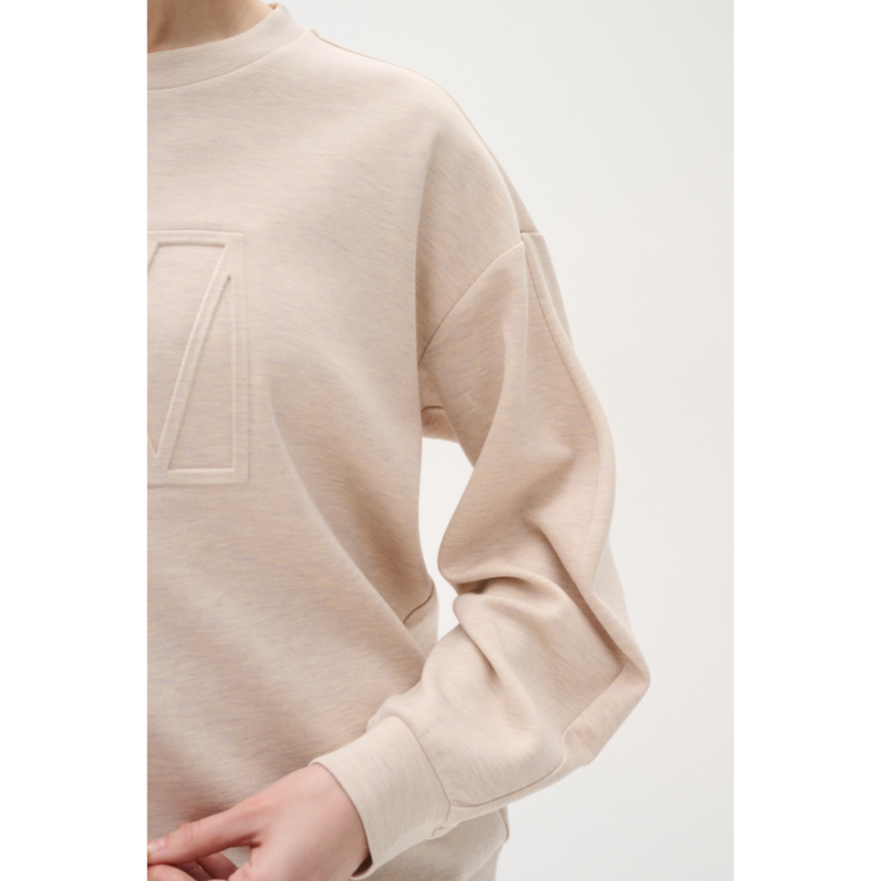 LaicentIW Vincent Melange Monogramme Sweatshirt Vanilla