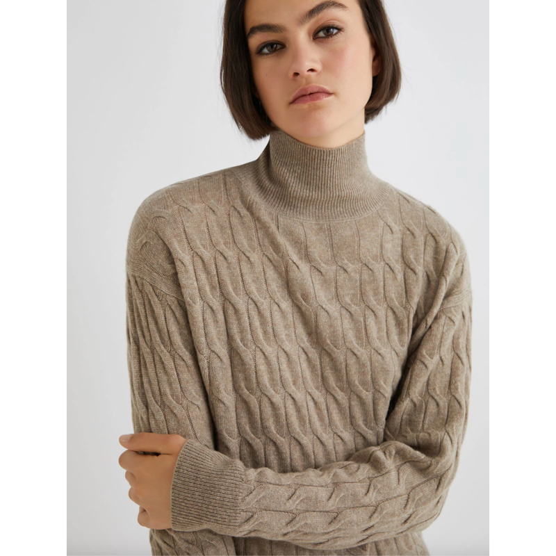 Aereo Wool Cashmere Sweater Beige Melange