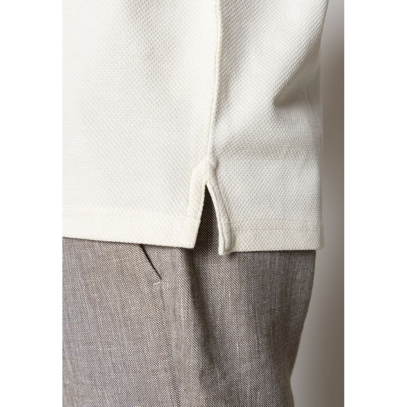 Clean Cut Copenhagen Silkeborg Stretch Polo Shirt Ecru