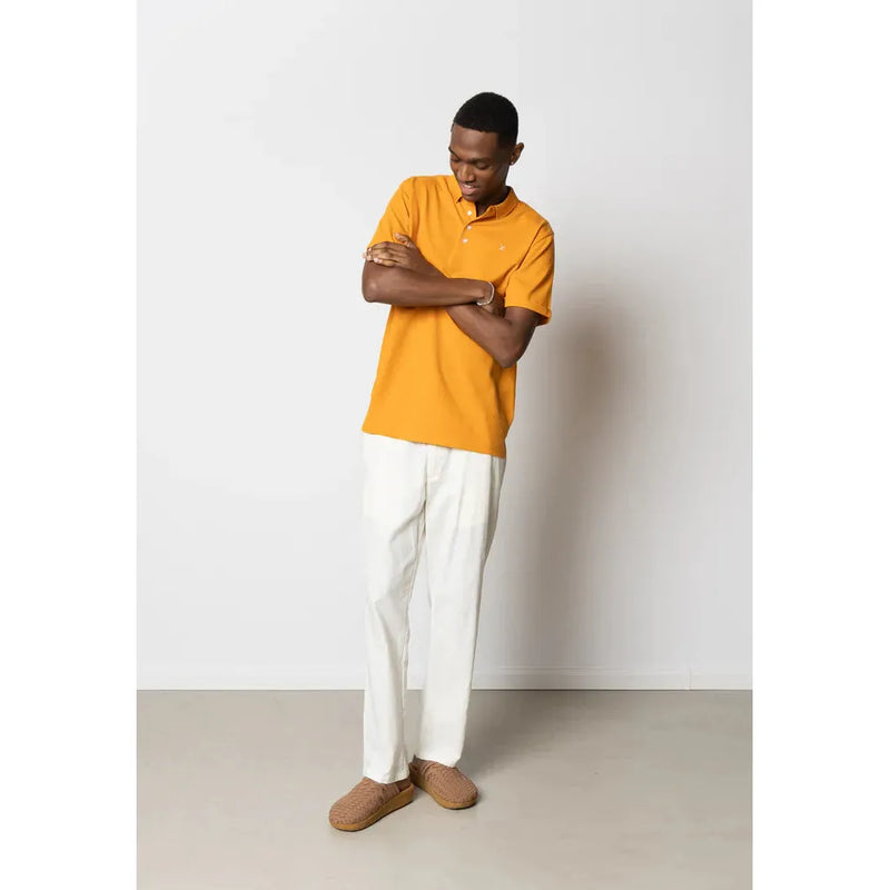 Clean Cut Copenhagen Silkeborg Stretch Polo Shirt Orange