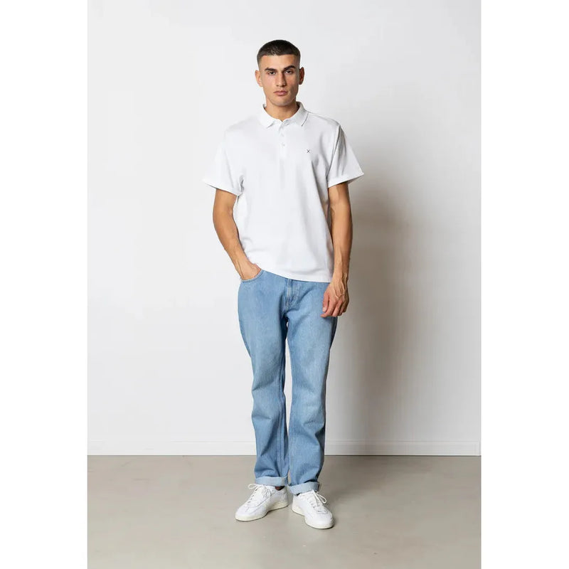 Clean Cut Copenhagen Silkeborg Stretch Polo Shirt White