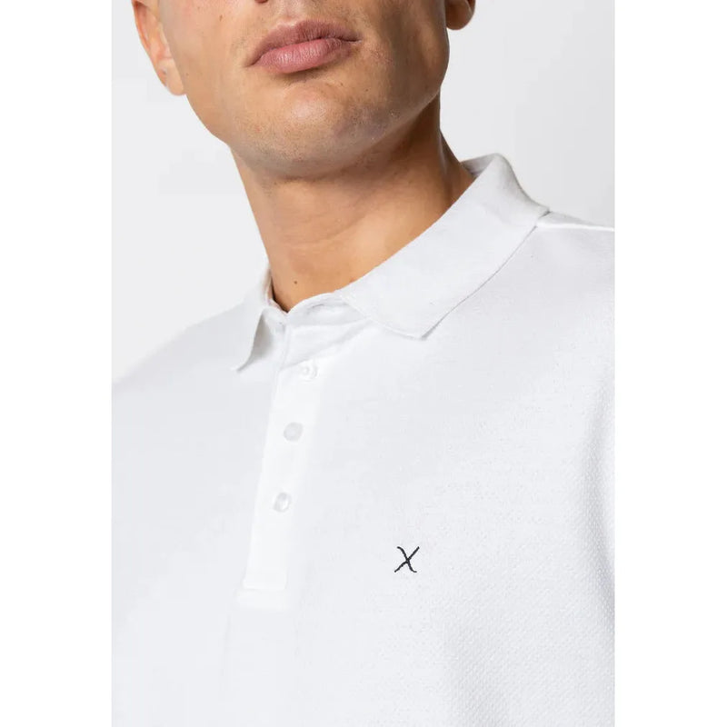 Clean Cut Copenhagen Silkeborg Stretch Polo Shirt White