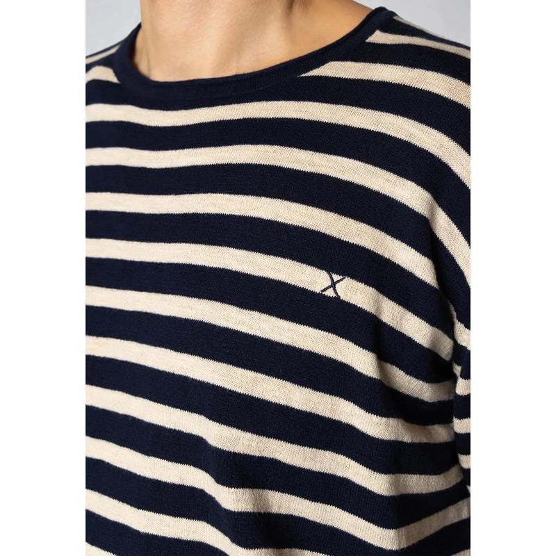 Clean Cut Copenhagen Thomas Knit Navy Stripe