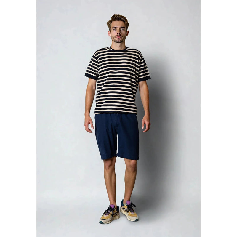 Clean Cut Copenhagen Thomas Knit Navy Stripe