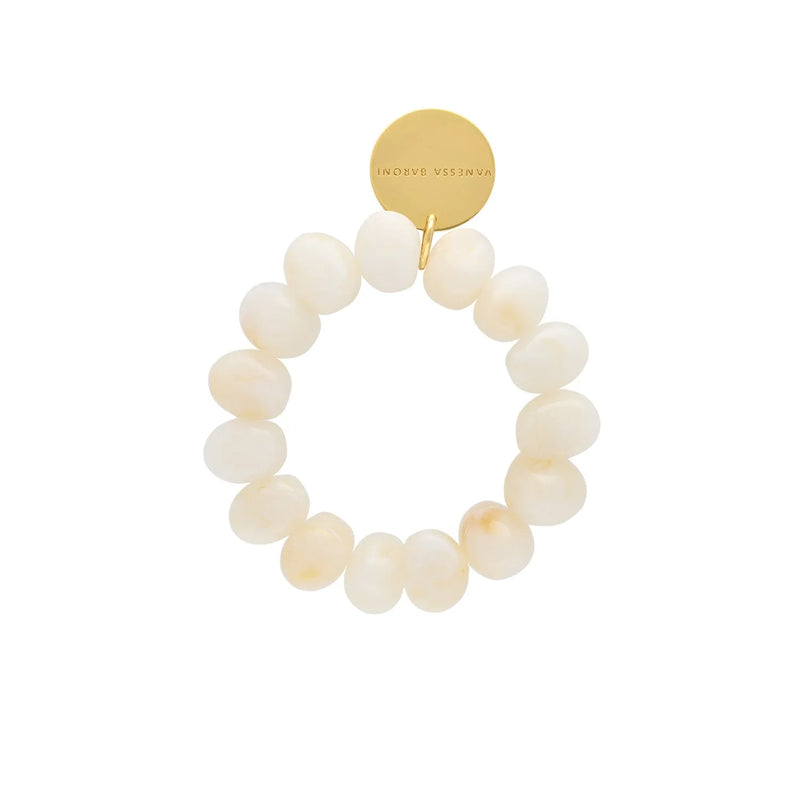 Stone Flex Bracelet Pearl
