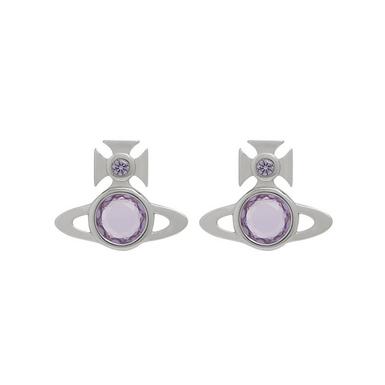 Heather Stud Earrings Platinum/Lavender