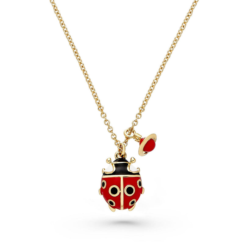 Sylvana Ladybird Pendant Gold/Red Enamel