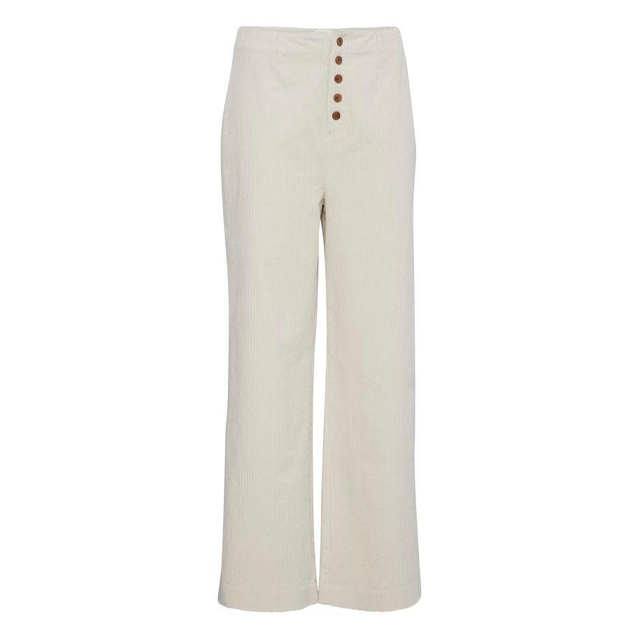 IRLESSI Cord High Waisted Trousers Birch - AgathaBoutiqueLtd