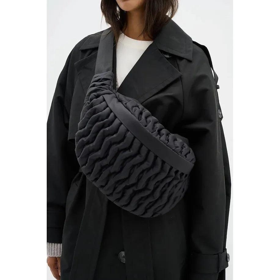 RasidanIW Wavy Bum Bag Black - AgathaBoutiqueLtd