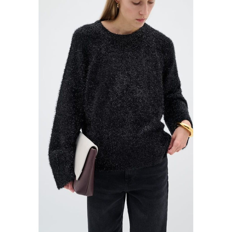 YelenaIW Metallic Yarm Pullover Black