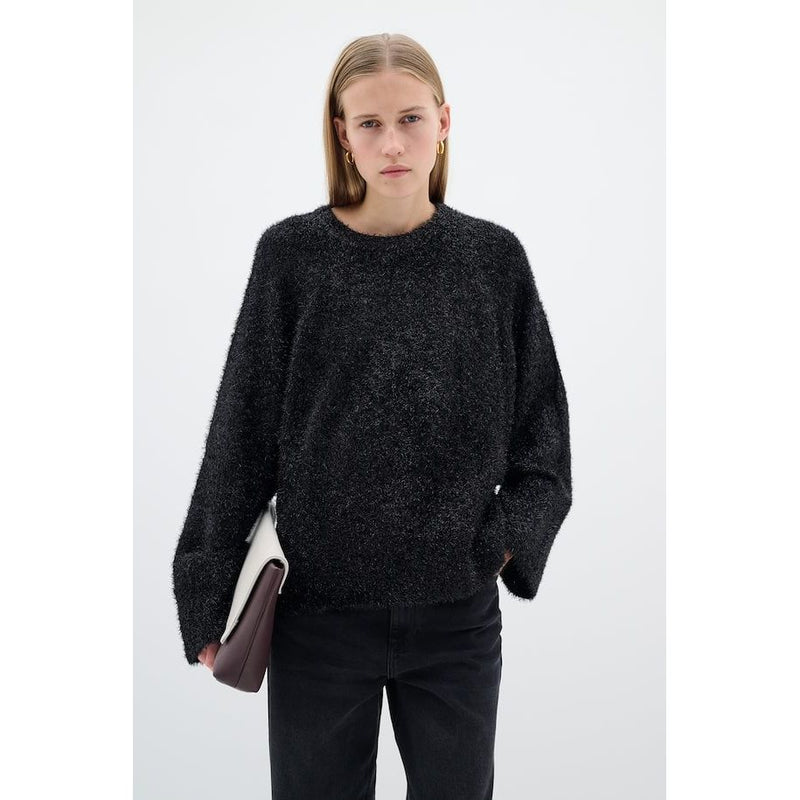 YelenaIW Metallic Yarm Pullover Black