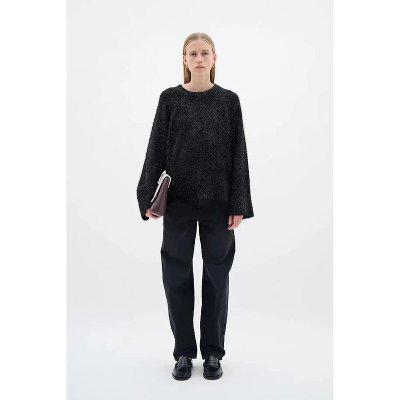 YelenaIW Metallic Yarm Pullover Black