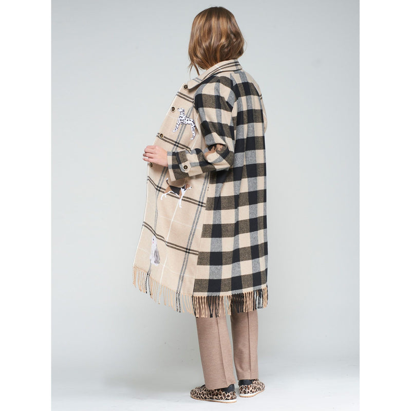 Check Woven Berenice Dog Coat