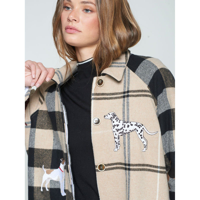 Check Woven Berenice Dog Coat