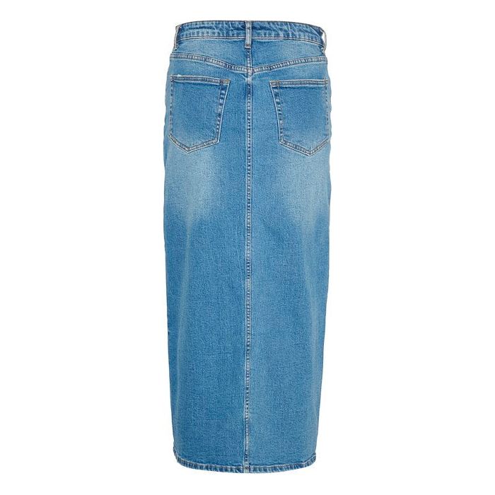 DANGO 144 Long Denim Skirt Mid Blue