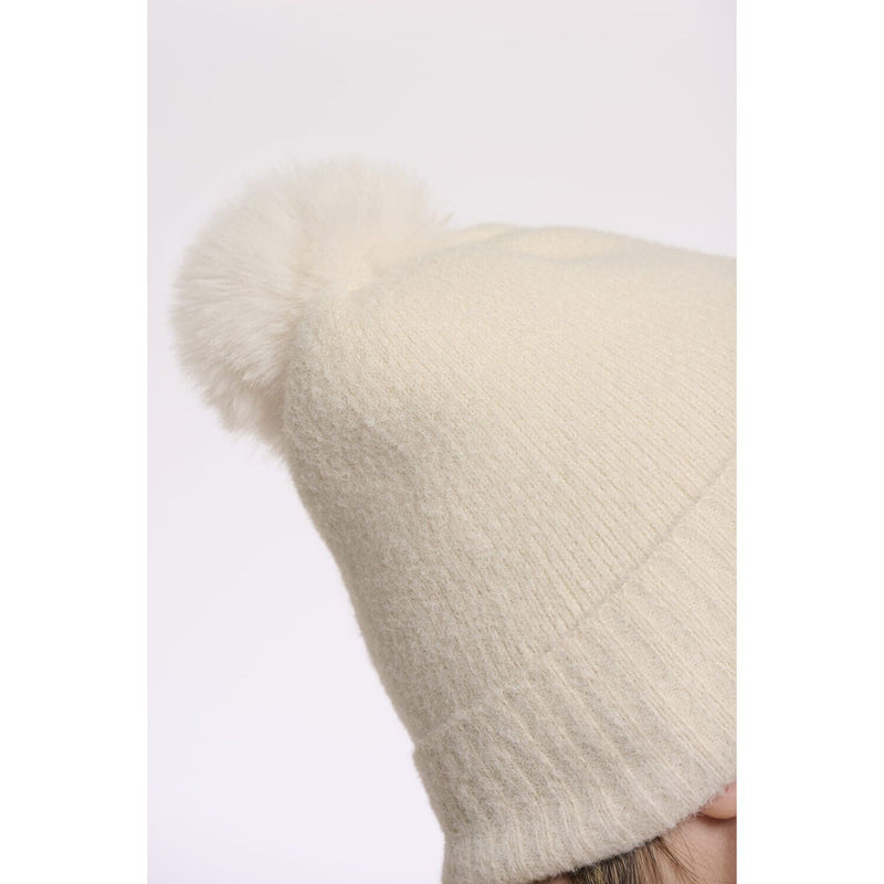 Martina Knitted Beanie With Pom Pom Birch