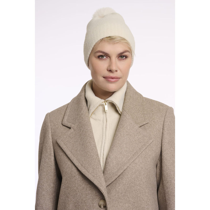 Martina Knitted Beanie With Pom Pom Birch