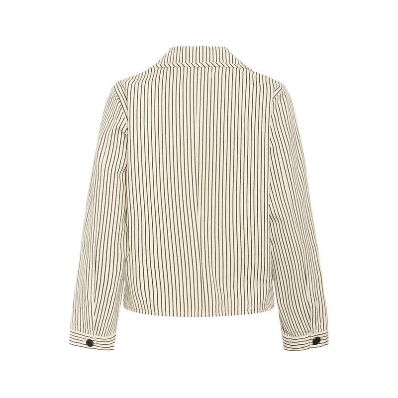 BaiIW Cotton/Linen Knit Jacket Ecru/Black