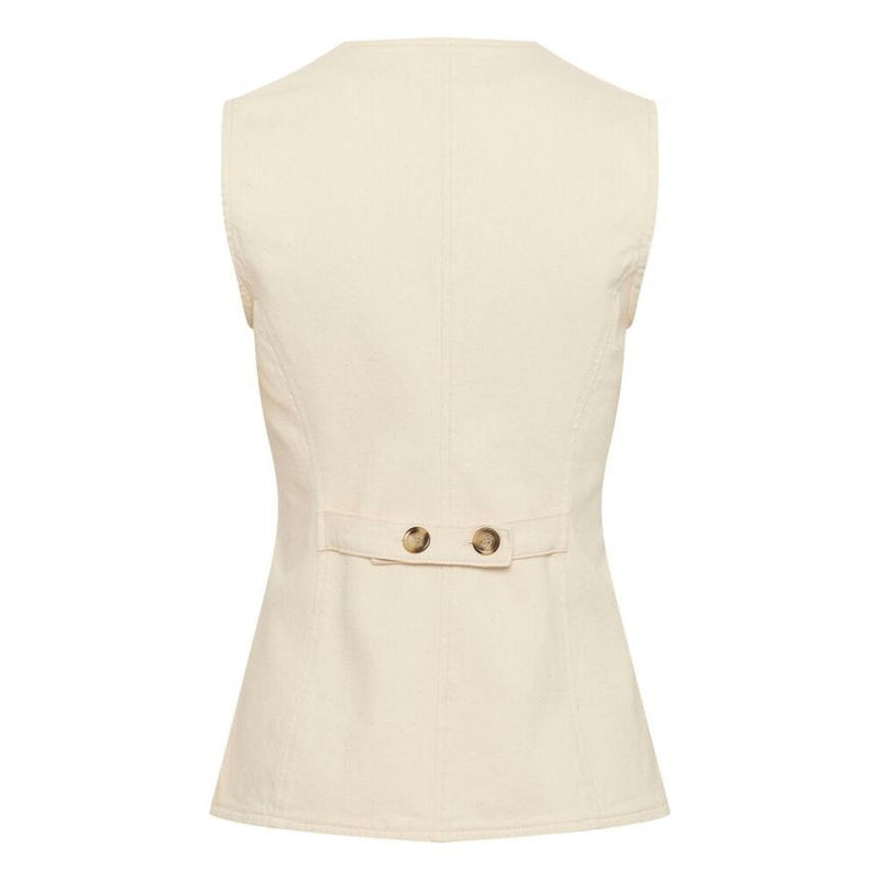 BaccaIW Denim Waistcoat Ecru