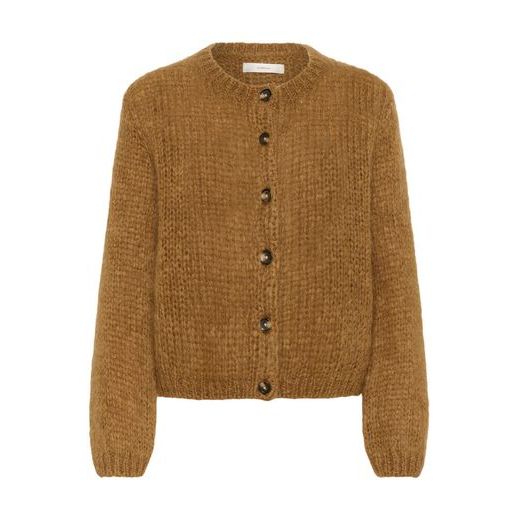 JetraIW Mohair Wool Cardigan Tobacco