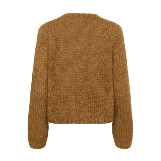 JetraIW Mohair Wool Cardigan Tobacco