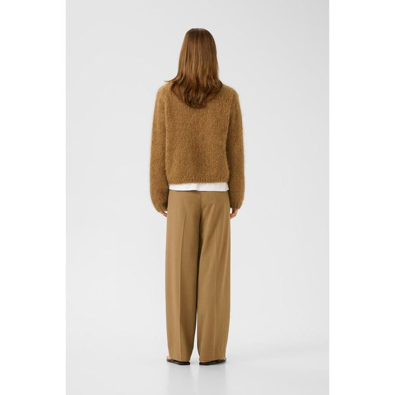 JetraIW Mohair Wool Cardigan Tobacco