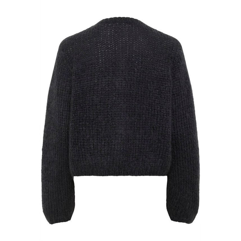 JetraIW Mohair Wool Cardigan Dark Grey