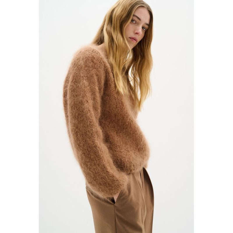 Jetra Mohair Wool Pullover Tobacco