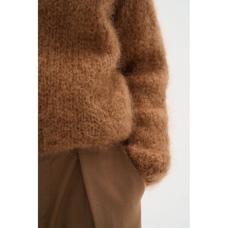 Jetra Mohair Wool Pullover Tobacco