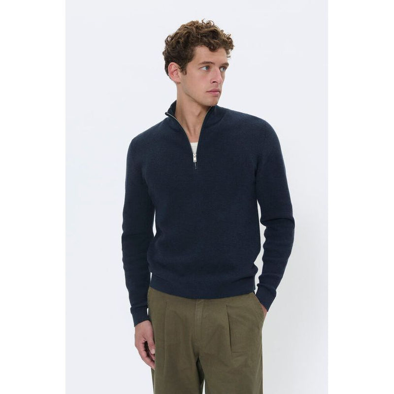 MAlagoon 3/4 Zip Knit Navy