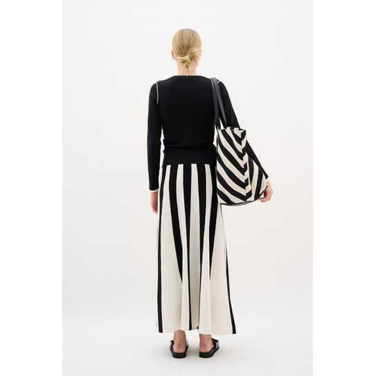 SaccoIW Knitted Pullover Ecru/Black
