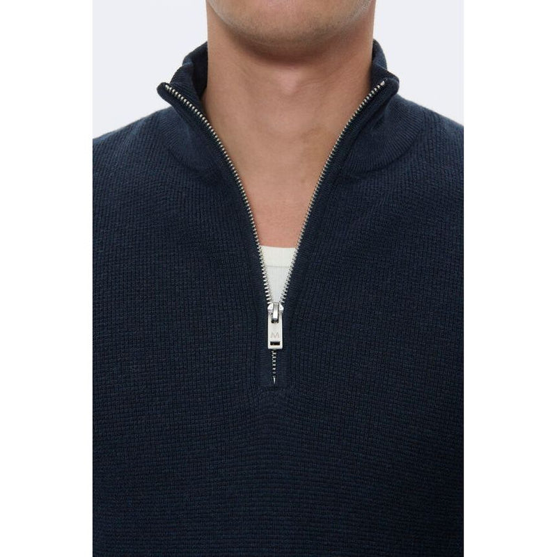MAlagoon 3/4 Zip Knit Navy