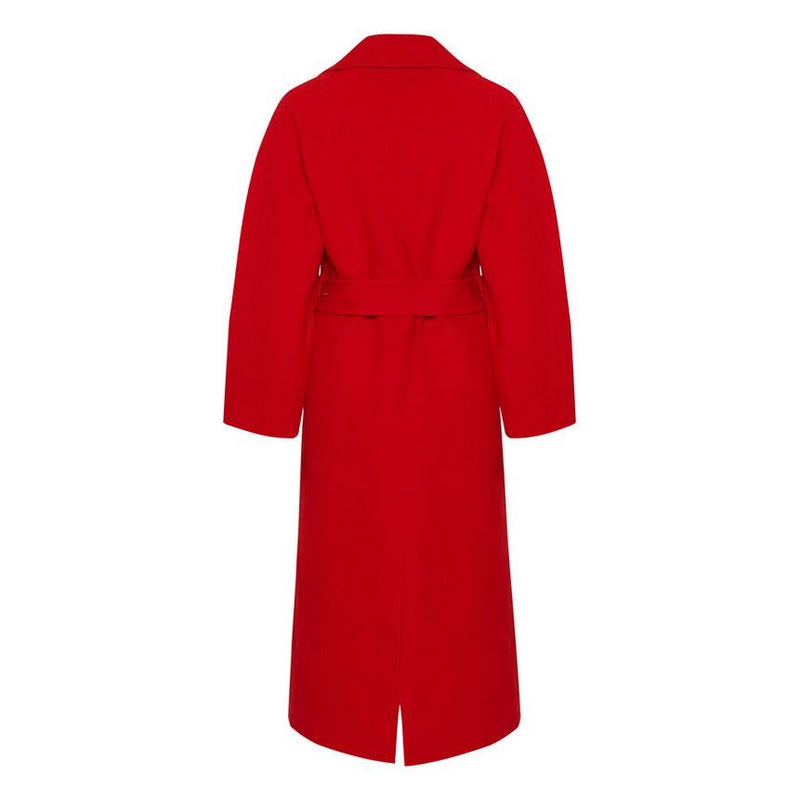 Yilla Long Coat Cranberry Red