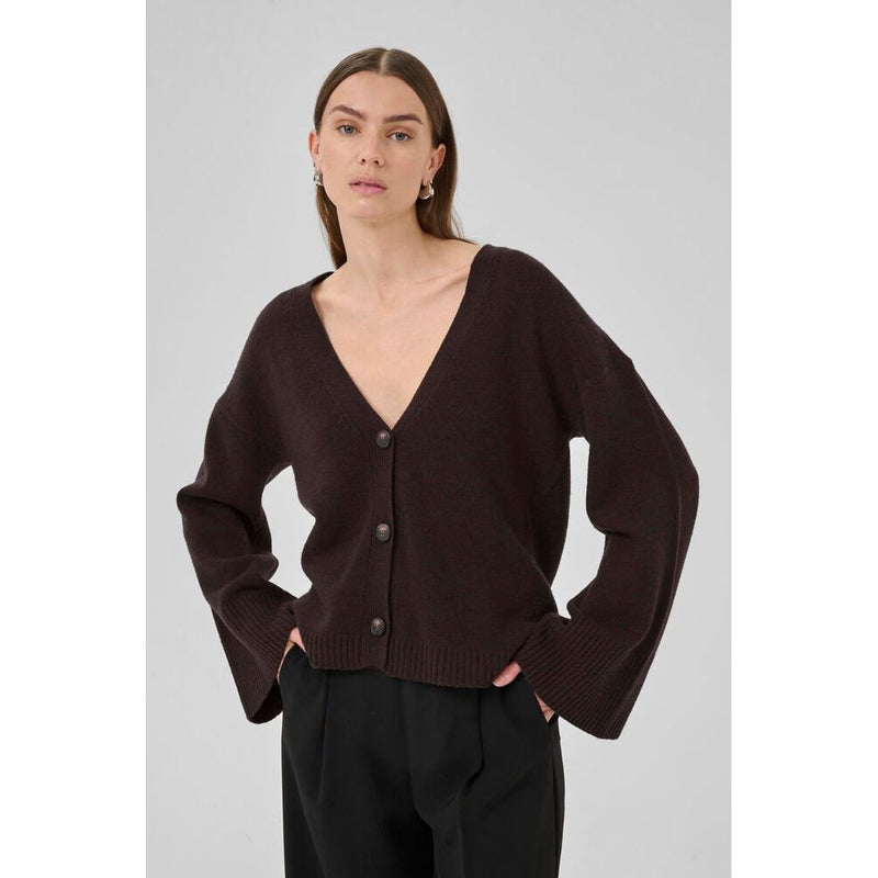 HuxiMW Knit Wool Cashmere Mix Cardigan