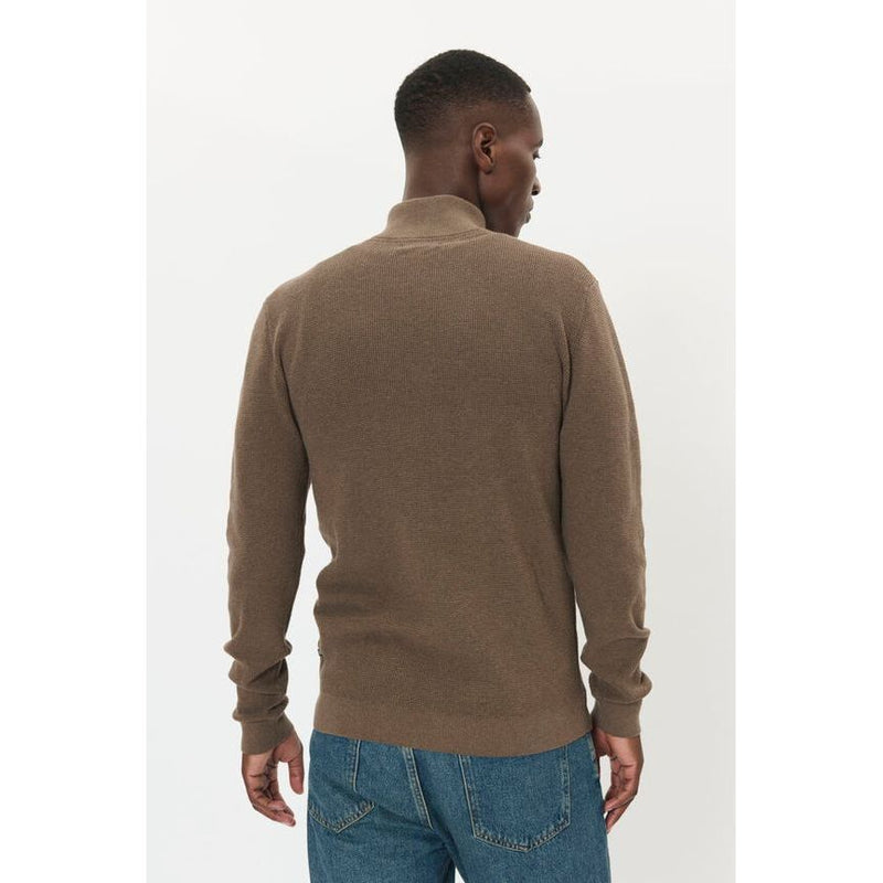 MAlagoon 3/4 Zip Knit Brown Melange