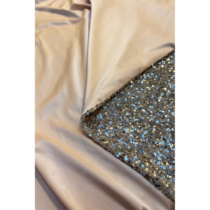 Sequin Jaspre Skirt Silver