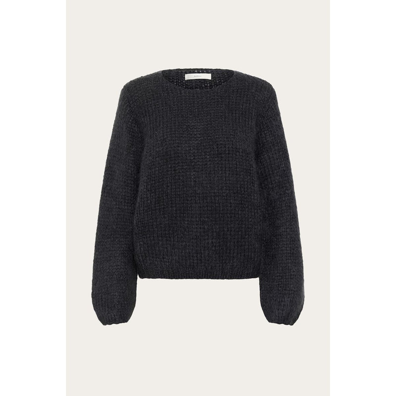 Jetra Mohair Wool Pullover Dark Grey Melange