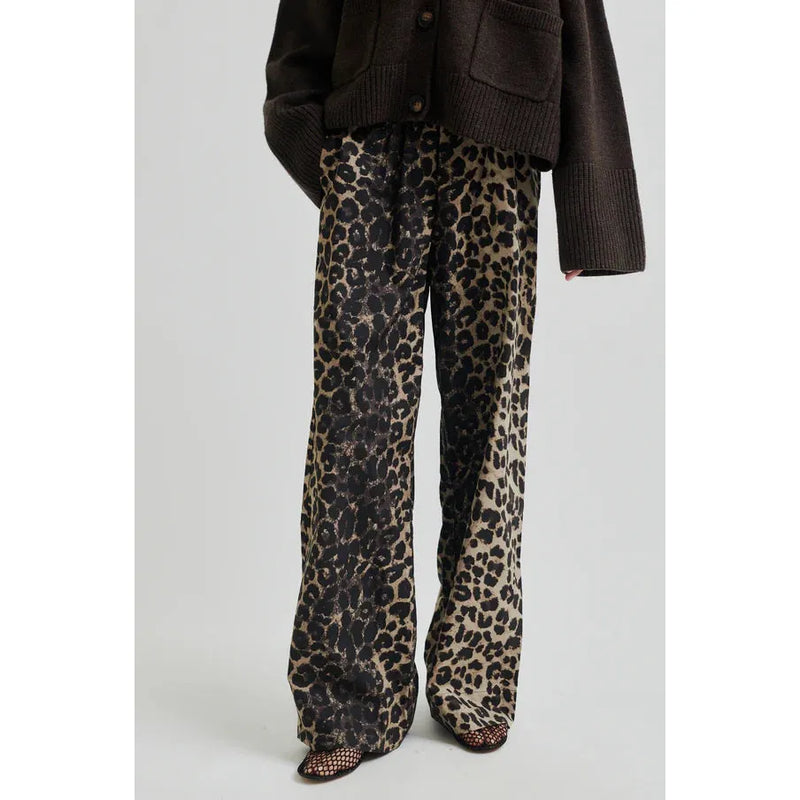 Leora Trousers Dark Leopard